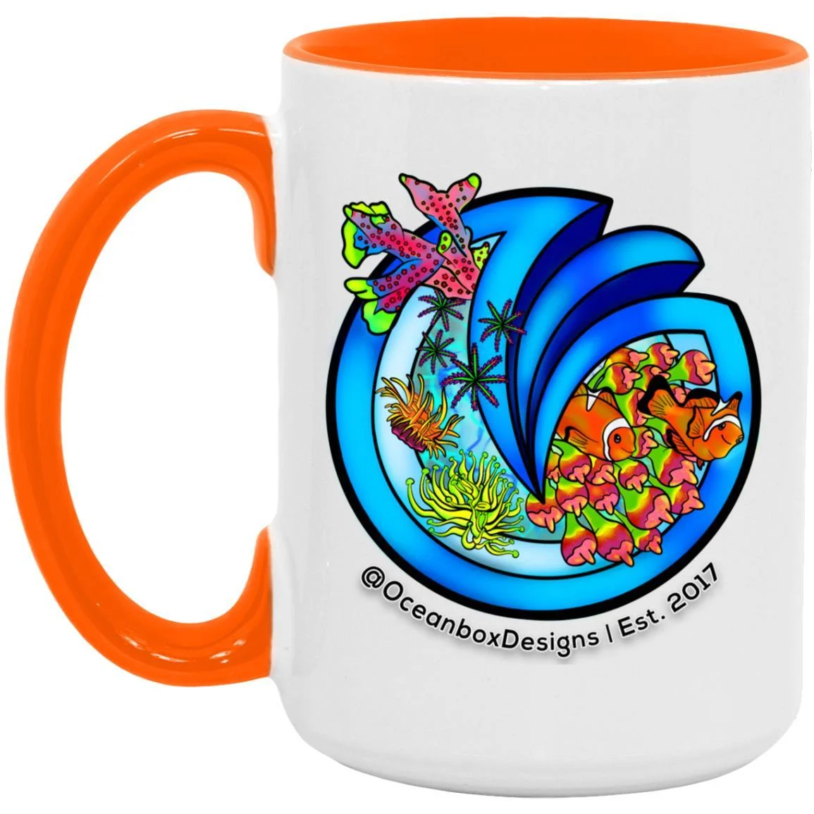 Oceanbox Designs 15 oz Signature Reefer Accent Mug