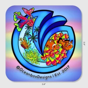 Oceanbox Designs Reefer's Vibe Sticker 2.8x2.8"