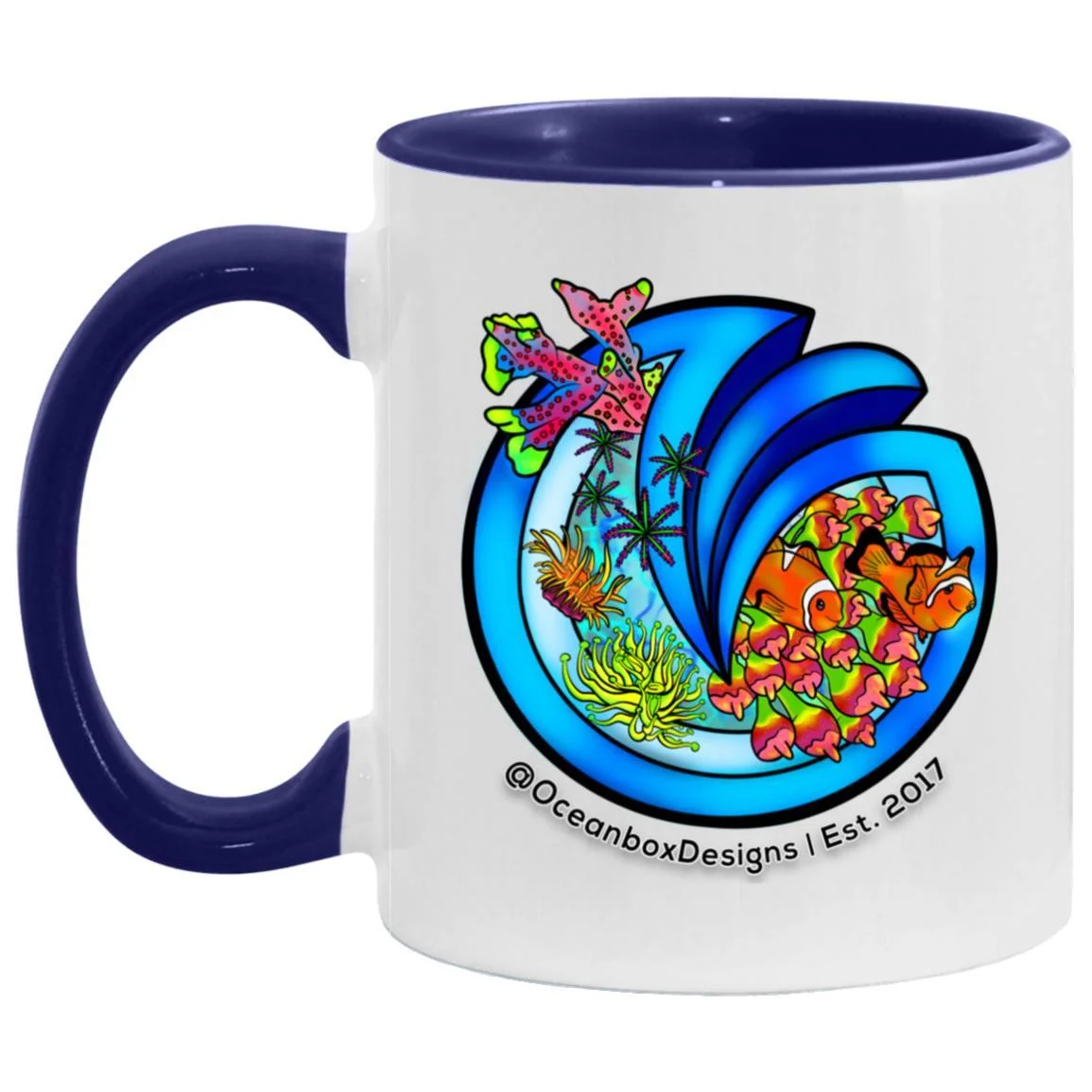 Oceanbox Designs 11 oz Signature Reefer Accent Mug