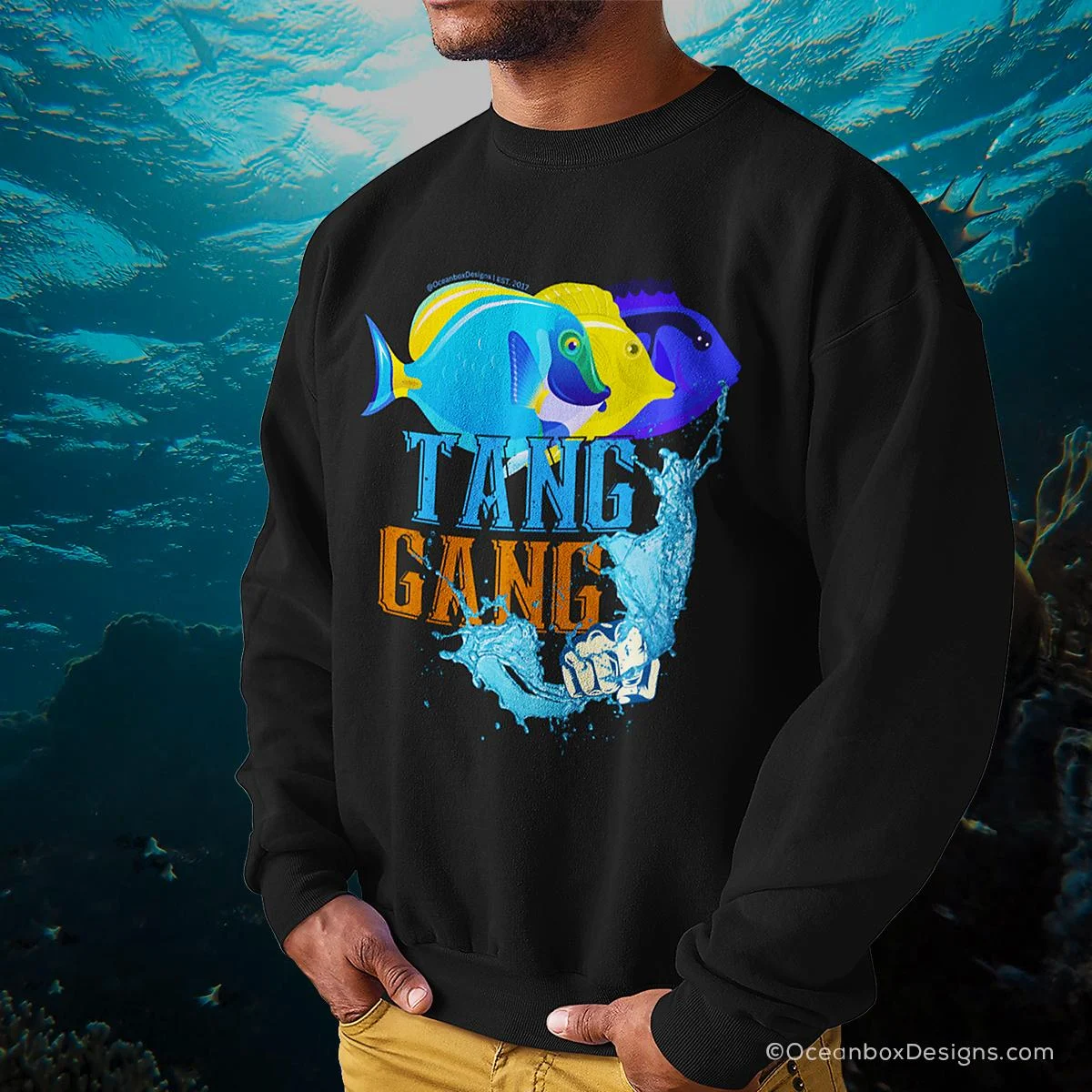 TANG GANG Reefing Sweatshirt for Reefers, Reefing, Reef Hobby, Reef Aquarium Sweatshirt