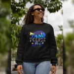tang-police-on-dark-base-unisex-sweatshirt-for-reefer-and-reef-hobby-woman-oceanboxdesigns