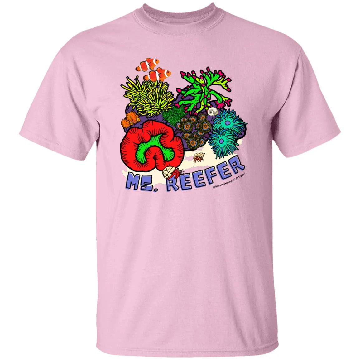 Ms. Reefer T-Shirt (Unisex) for Reef Hobby, Reef Aquarium, Coral Reef Tanks